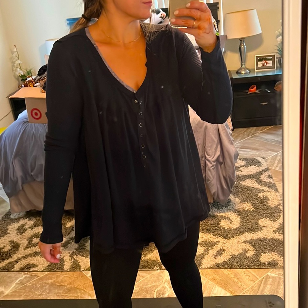 Free people oversized Henley long sleeved